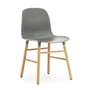 Normann Copenhagen - Chaise Form, Pied en bois, chêne / gris (patins en plastique)
