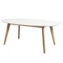 Andersen Furniture - DK10 Table à rallonge ovale, chêne huilé / blanc (RAL 9010)