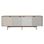 Andersen Furniture - Buffet S1, chêne savonné / portes Doeskin (beige), Iron (gris métallisé), Silver (blanc argenté), Iron (gris métallisé)