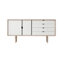 Andersen Furniture - S6 Sideboard, chêne savonné / façades alpino (blanc)
