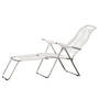 Fiam - Chaise longue Spaghetti , structure aluminium / toile blanche