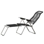Fiam - Chaise longue Spaghetti , structure aluminium / toile noire