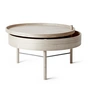 Audo - Table d'appoint Turning Table, chêne blanc / pieds chromés noirs