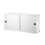 String - Module d'armoire avec portes coulissantes 78 x 20 cm, blanc