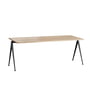 Hay - Bureau Pyramid, 200 x 75 cm, noir/chêne mat