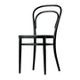 Thonet - 214 Chaise en bois courbé, cannage avec tissu de soutien en plastique / hêtre teinté noir (TP 29)