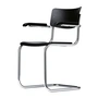 Thonet - Chaise S 43 F, chrome / hêtre teinté noir (TP 29)