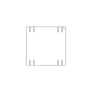 Plattenbau, blanc - panneau latéral 22 cm, hauteur de compatiment: 25 cm