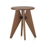 Vitra - Tabouret Solvay , noyer / noir
