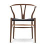 Carl Hansen - CH24 Wishbone Chair , chêne teinté fumé / tressage noir