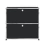USM Haller - Sideboard S avec deux portes abattantes, noir graphite (RAL 9011)