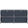 USM Haller - Buffet M avec deux portes abattantes en haut, gris anthracite (RAL 7016)