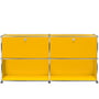 USM Haller - Buffet M avec deux portes abattantes en haut, jaune doré (RAL 1004)