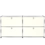 USM Haller - Buffet M avec quatre portes abattantes, blanc pur (RAL 9010)