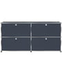USM Haller - Buffet M avec quatre portes abattantes, gris anthracite (RAL 7016)