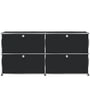 USM Haller - Buffet M avec quatre portes abattantes, noir graphite (RAL 9011)