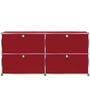 USM Haller - Buffet M avec quatre portes abattantes, rouge rubis