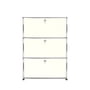 USM Haller - Buffet haut S avec trois portes abattantes, blanc pur (RAL 9010)