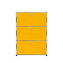 USM Haller - Buffet haut S avec trois portes abattantes, jaune doré (RAL 1004)