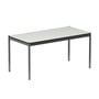 USM Haller - Table, 150 x 75 cm, piètement en acier chromé/plateau en résine synthétique, gris perle