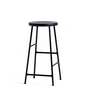 HAY - Tabouret de bar Cornet Low H 65 cm, chêne teinté noir / noir