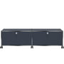 USM Haller - Le meuble TV/Hifi Lowboard M avec deux portes à rabat et roulettes, gris anthracite (RAL 7016)
