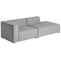 HAY - Mags Sofa 2,5 places, combinaison 2, accoudoir à gauche / gris ( Hallingdal 116)