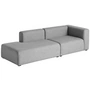 HAY - Mags Sofa 2,5 places, combinaison 2, accoudoir à droite / gris ( Hallingdal 116)