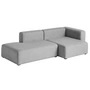 HAY - Mags Sofa 2,5 places, combinaison 3, accoudoir à droite / gris ( Hallingdal 116)