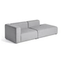 HAY - Mags Sofa 2,5 places, combinaison 2, accoudoir à gauche / gris clair ( Hallingdal 130)
