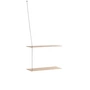 Woud - Etagère stedge murale 60 cm, chêne laqué transparent (pigmenté blanc)