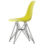 Vitra - Eames Plastic Side Chair DSR RE, basic dark / moutarde (patins en feutre basic dark)