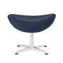Fritz Hansen - Egg Repose-pieds, aluminium brossé mat / Capture bleu 6001