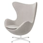 Fritz Hansen - Egg Chair, aluminium brossé mat / Capture gris chaud clair 4101