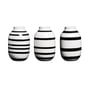 Kähler Design - Omaggio Vase miniature H 8 cm, noir (lot de 3)