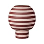 AYTM - Varia Vase sculptural, Ø 18 x H 21 cm, rose / bordeaux