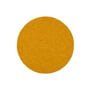 myfelt - Klara Tapis de boules de feutre, Ø 90 cm, jaune moutarde