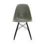 Vitra - Side Chair Eames en fibre de verre DSR, noir érable / Eames raw umber (planeur feutre basic dark)
