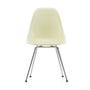 Vitra - Side Chair Eames en fibre de verre DSR, chromé / Eames parchemin (feutre basique planeur foncé)