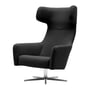 Softline - Havana Swivel Fauteuil à oreilles, piètement pivotant aluminium poli / feutre mélangé anthracite (610)