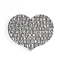 Vitra - Relief mural en métal, International Love Heart, noir / blanc