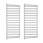String - Échelle murale pour String Étagère 75 x 30 cm (lot de 2), noir