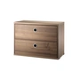String - Module d'armoire avec tiroirs 58 x 30 cm, noyer