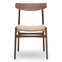 Carl Hansen - CH23 Chair Chaise, noyer huilé / tressage naturel