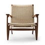 Carl Hansen - CH25 Fauteuil, noyer huilé / tressage naturel