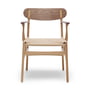 Carl Hansen - CH26 Chaise avec accoudoirs, chêne huilé / noyer huilé / naturel
