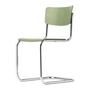 Thonet - S 43 Chaise, chrome / hêtre teinté vert jonc (TP 262)