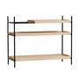 Woud - Tray Shelf bas, chêne naturel / noir (configuration 1)