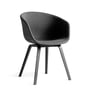 Hay - About A Chair AAC 23, chêne teinté noir / entièrement rembourré gris foncé (Remix 163)