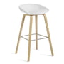Hay - About A Stool AAS 32 H 85 cm, chêne laqué / acier inoxydable / white 2. 0
